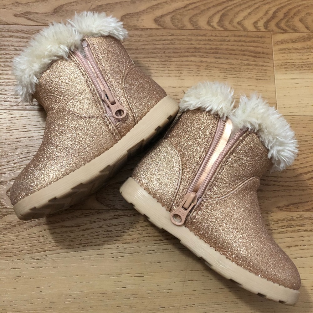 Sparkle fur boots